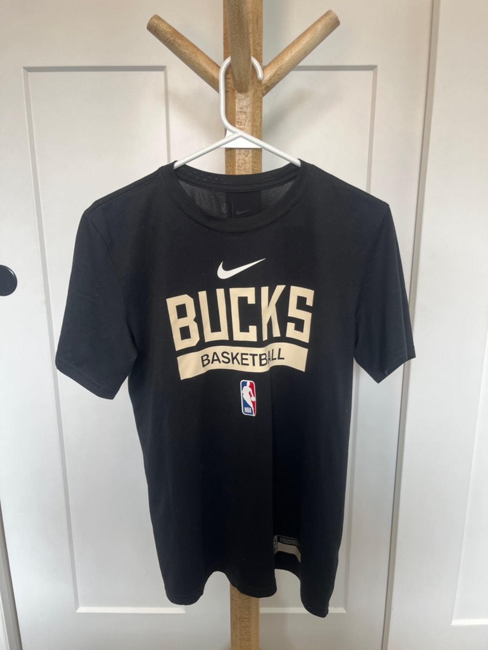 Nike Black Bucks Basketball T-Shirt with Cream Lettering